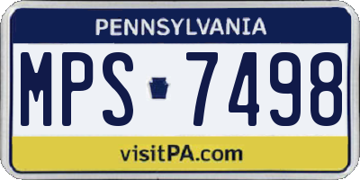 PA license plate MPS7498