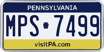 PA license plate MPS7499
