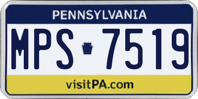 PA license plate MPS7519