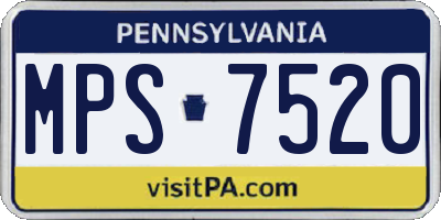 PA license plate MPS7520