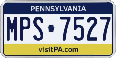 PA license plate MPS7527