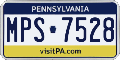 PA license plate MPS7528