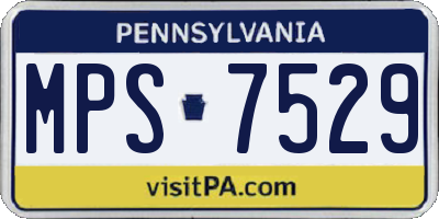 PA license plate MPS7529
