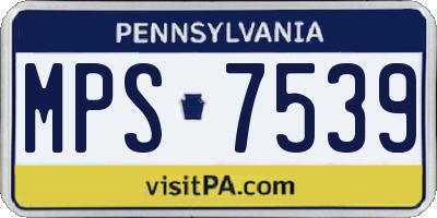 PA license plate MPS7539