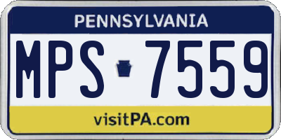 PA license plate MPS7559