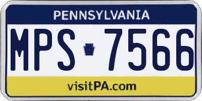 PA license plate MPS7566