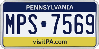 PA license plate MPS7569