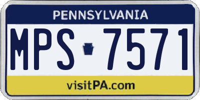 PA license plate MPS7571
