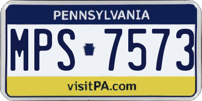 PA license plate MPS7573