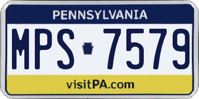 PA license plate MPS7579