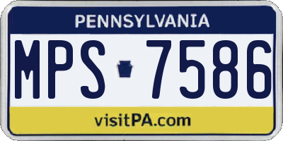 PA license plate MPS7586