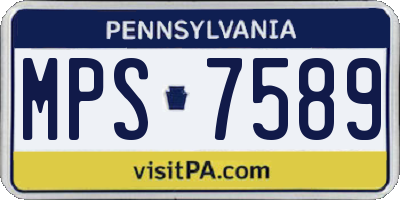 PA license plate MPS7589