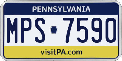 PA license plate MPS7590