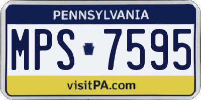 PA license plate MPS7595