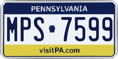 PA license plate MPS7599