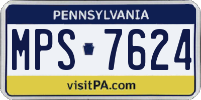 PA license plate MPS7624