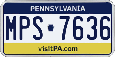 PA license plate MPS7636
