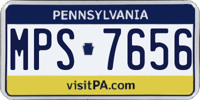 PA license plate MPS7656