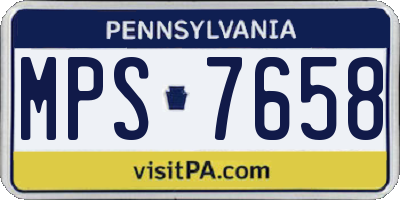 PA license plate MPS7658