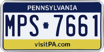 PA license plate MPS7661
