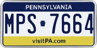 PA license plate MPS7664