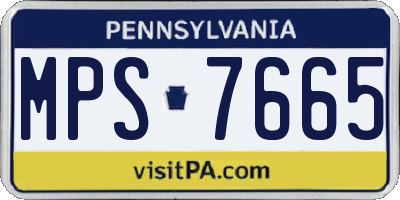 PA license plate MPS7665