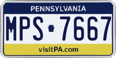 PA license plate MPS7667