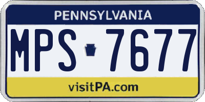 PA license plate MPS7677