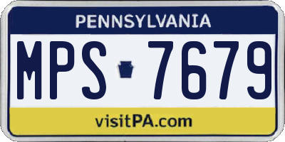 PA license plate MPS7679