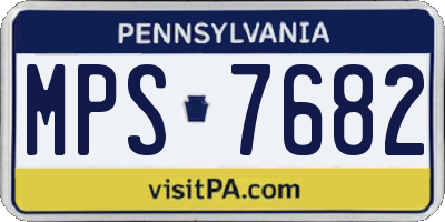 PA license plate MPS7682