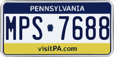 PA license plate MPS7688