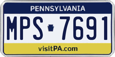 PA license plate MPS7691