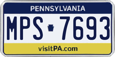 PA license plate MPS7693