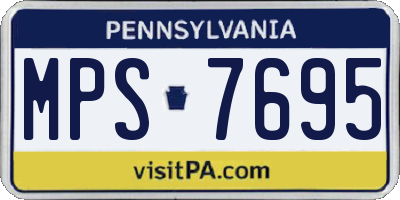 PA license plate MPS7695