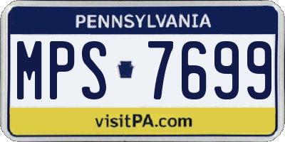 PA license plate MPS7699