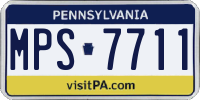 PA license plate MPS7711