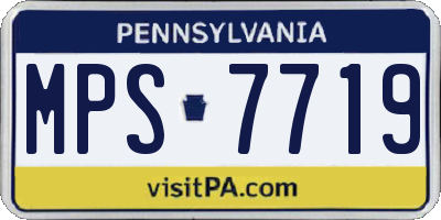 PA license plate MPS7719