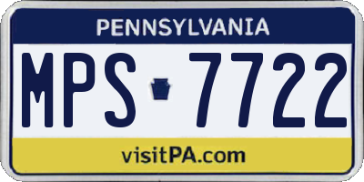 PA license plate MPS7722