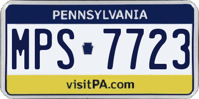 PA license plate MPS7723