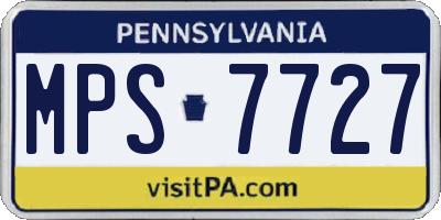 PA license plate MPS7727