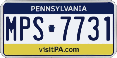 PA license plate MPS7731