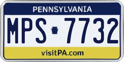 PA license plate MPS7732