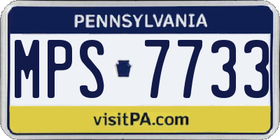 PA license plate MPS7733