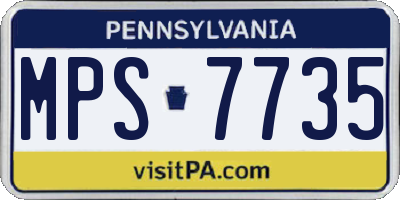 PA license plate MPS7735