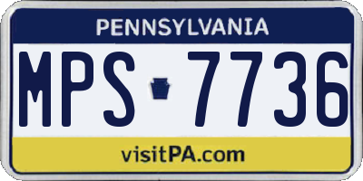 PA license plate MPS7736