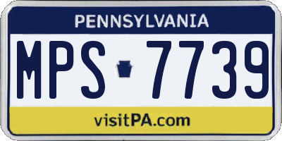 PA license plate MPS7739