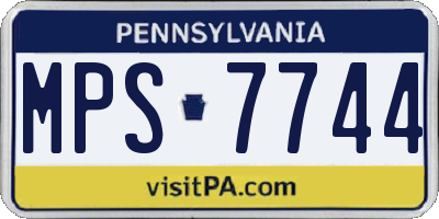 PA license plate MPS7744