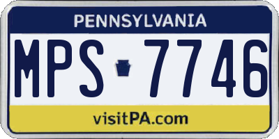 PA license plate MPS7746