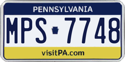PA license plate MPS7748