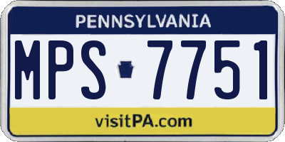PA license plate MPS7751